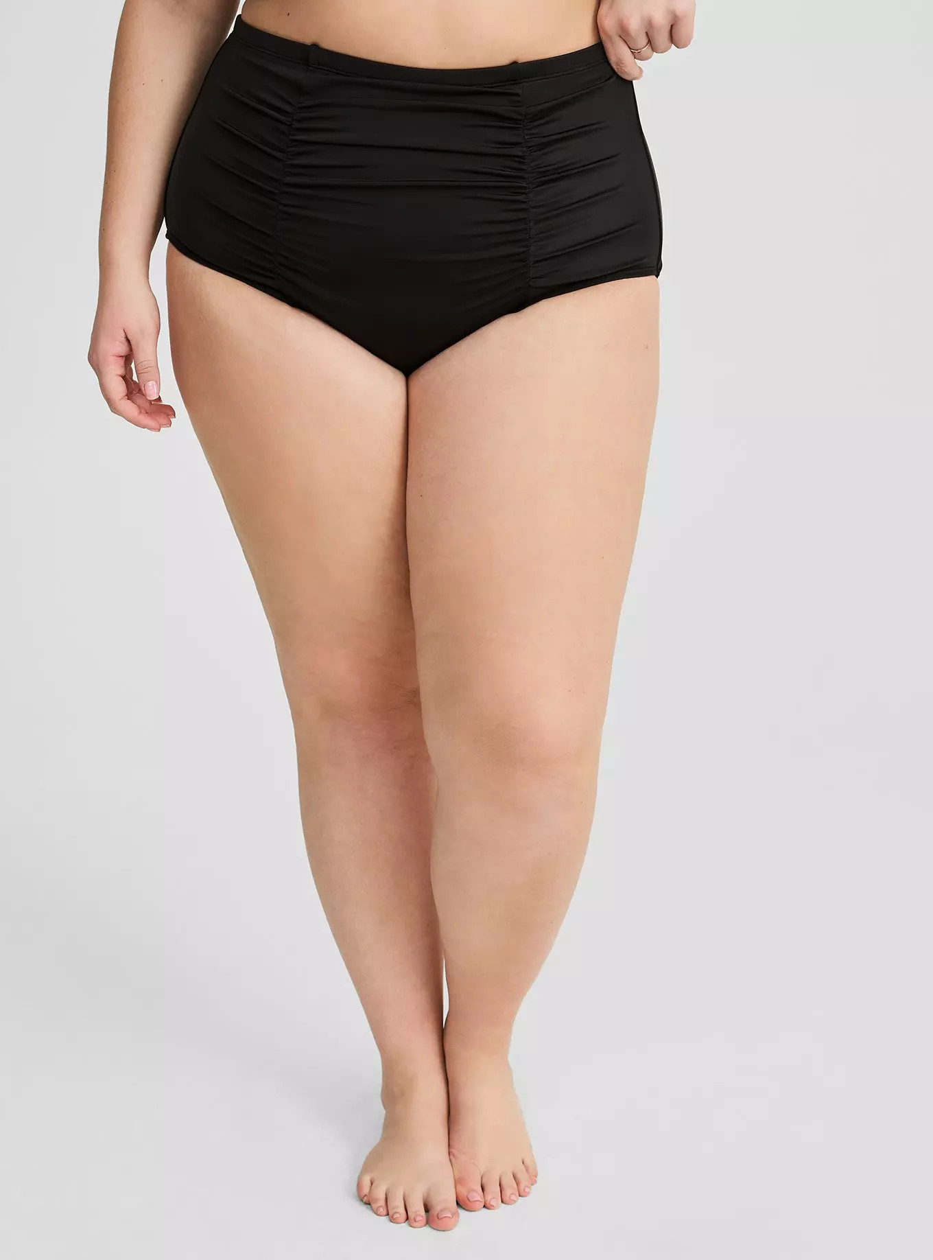 High-Rise Ruched Bikini Bottom | Torrid (US & Canada)