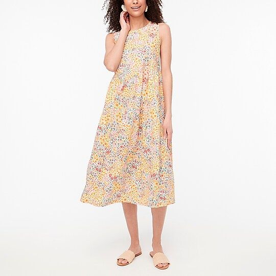 Mixed-floral tiered dress | J.Crew Factory