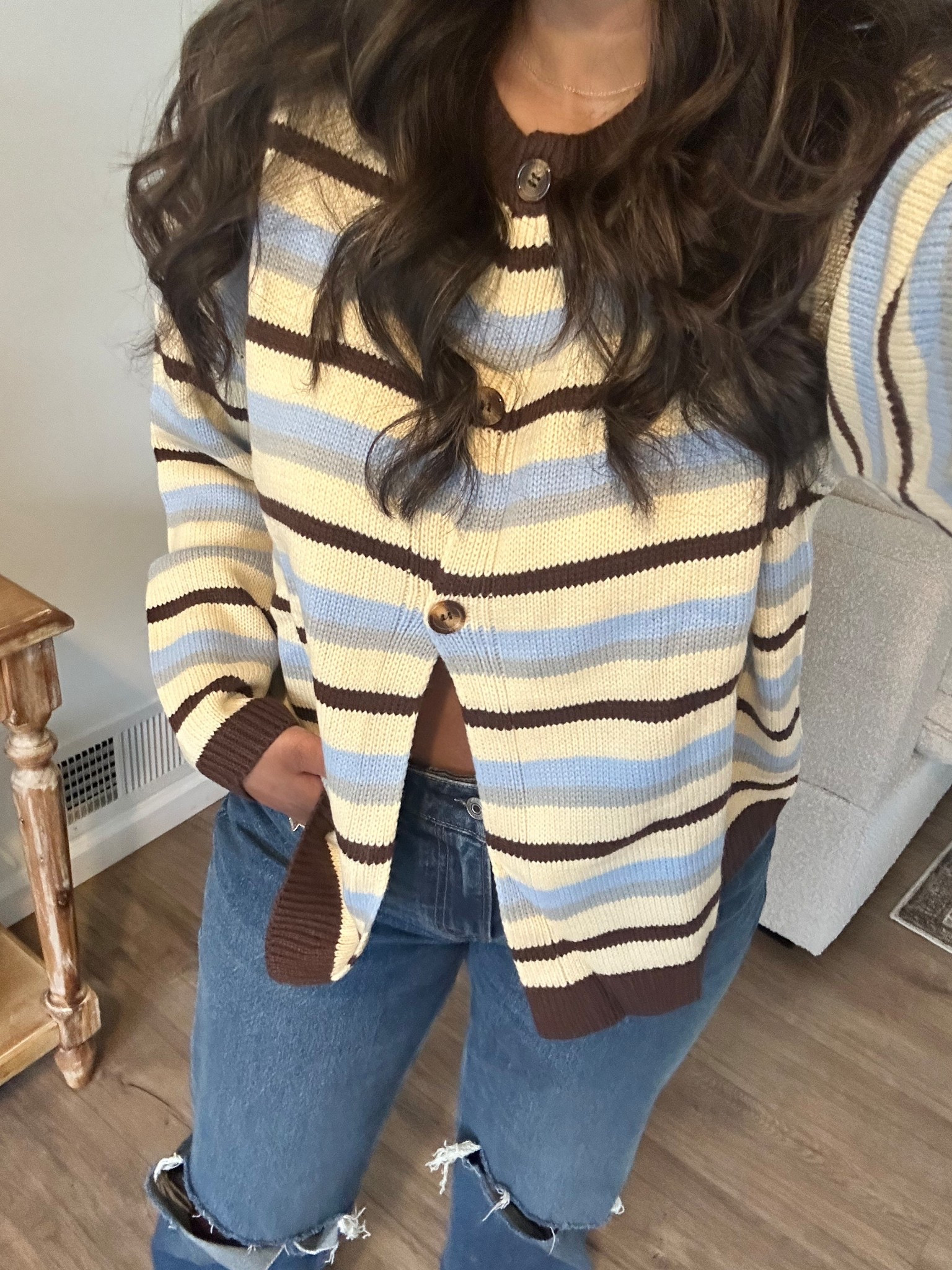 OOTD! Curve love 29 long jeans! Medium. Cardigan! Size down in jeans Abercrombie style- Amazon find 

#LTKootd #LTKfitnessgoals #LTKSaleAlert