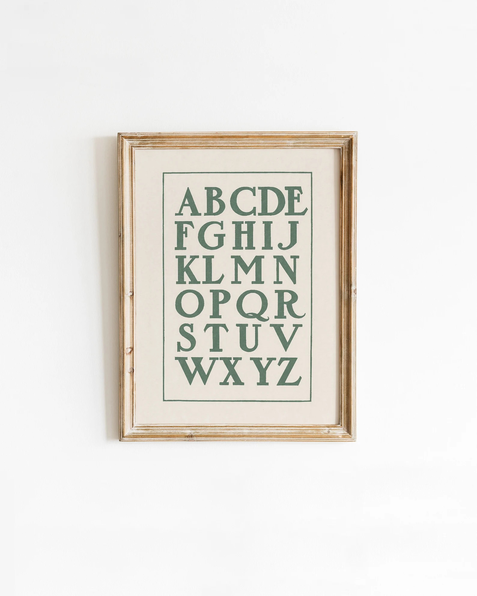 Vintage ABC Poster Print, Sage Green Alphabet Chart, Nursery Letter Artwork | DIGITAL PRINTABLE -... | Etsy (US)