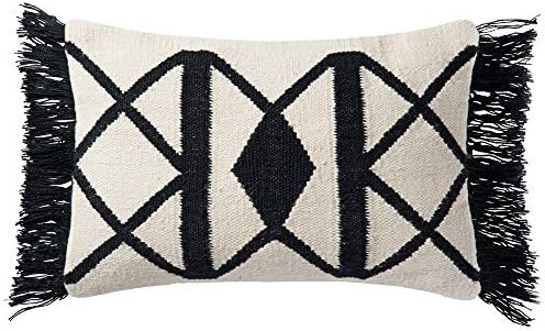 Loloi Poly Set Black/Ivory Decorative Accent Pillow, 13" x 21" Cover | Amazon (US)