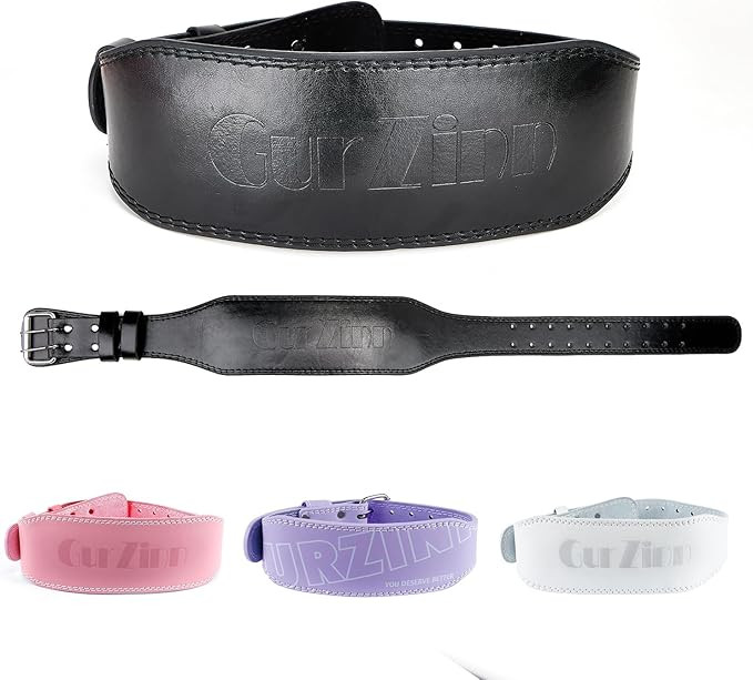 9mm Leather Fitness Weight Lifting Belt for Women&Men with 4 Inches Padded Lumbar Support for Pow... | Amazon (US)