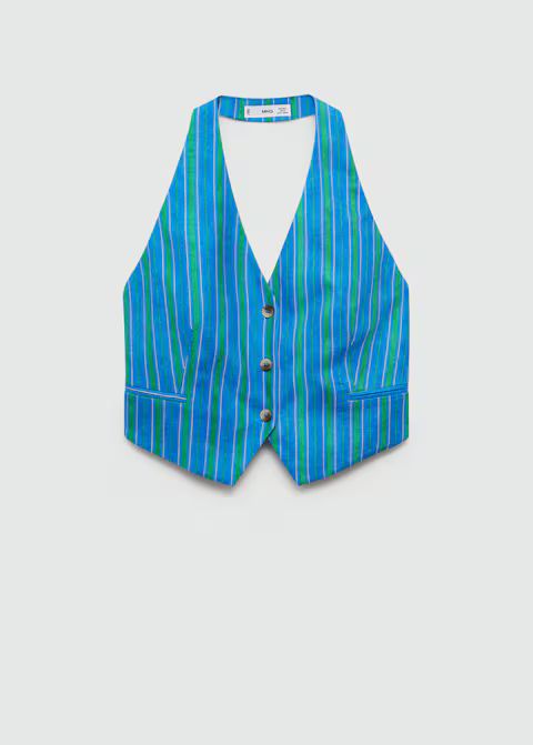 Striped vest -  Women | Mango USA | MANGO (US)