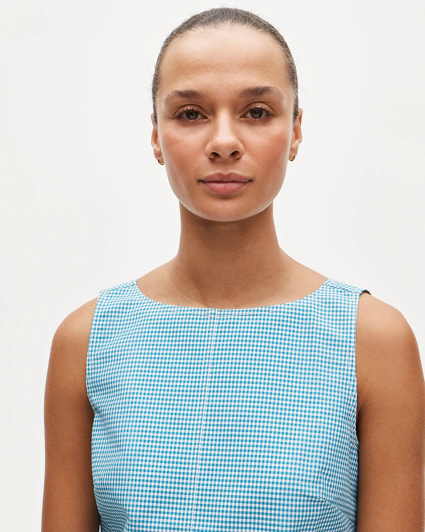 Billie dress in gingham double cotton poplin | J. Crew US
