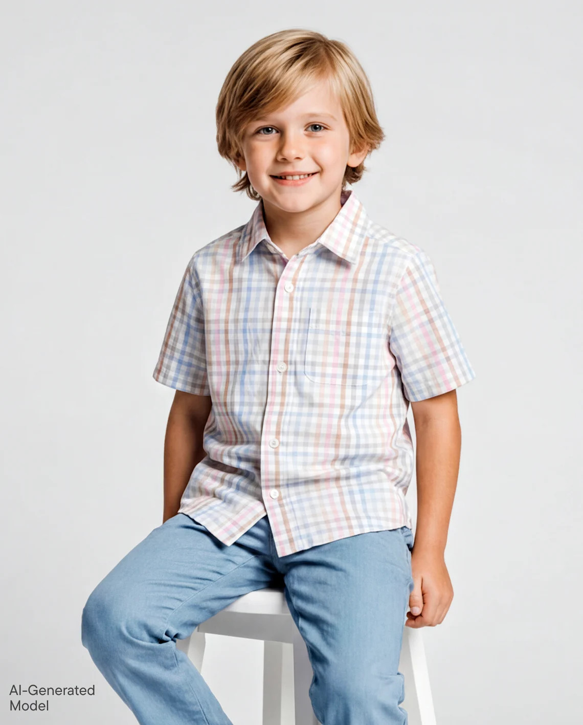 Boys Gingham Poplin Button Up Shirt - multi | The Children's Place