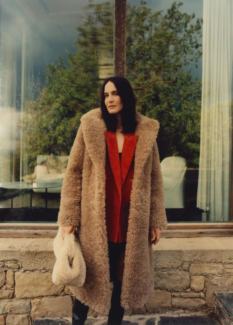 Fur bouclé coat -  Women | Mango USA | MANGO (US)