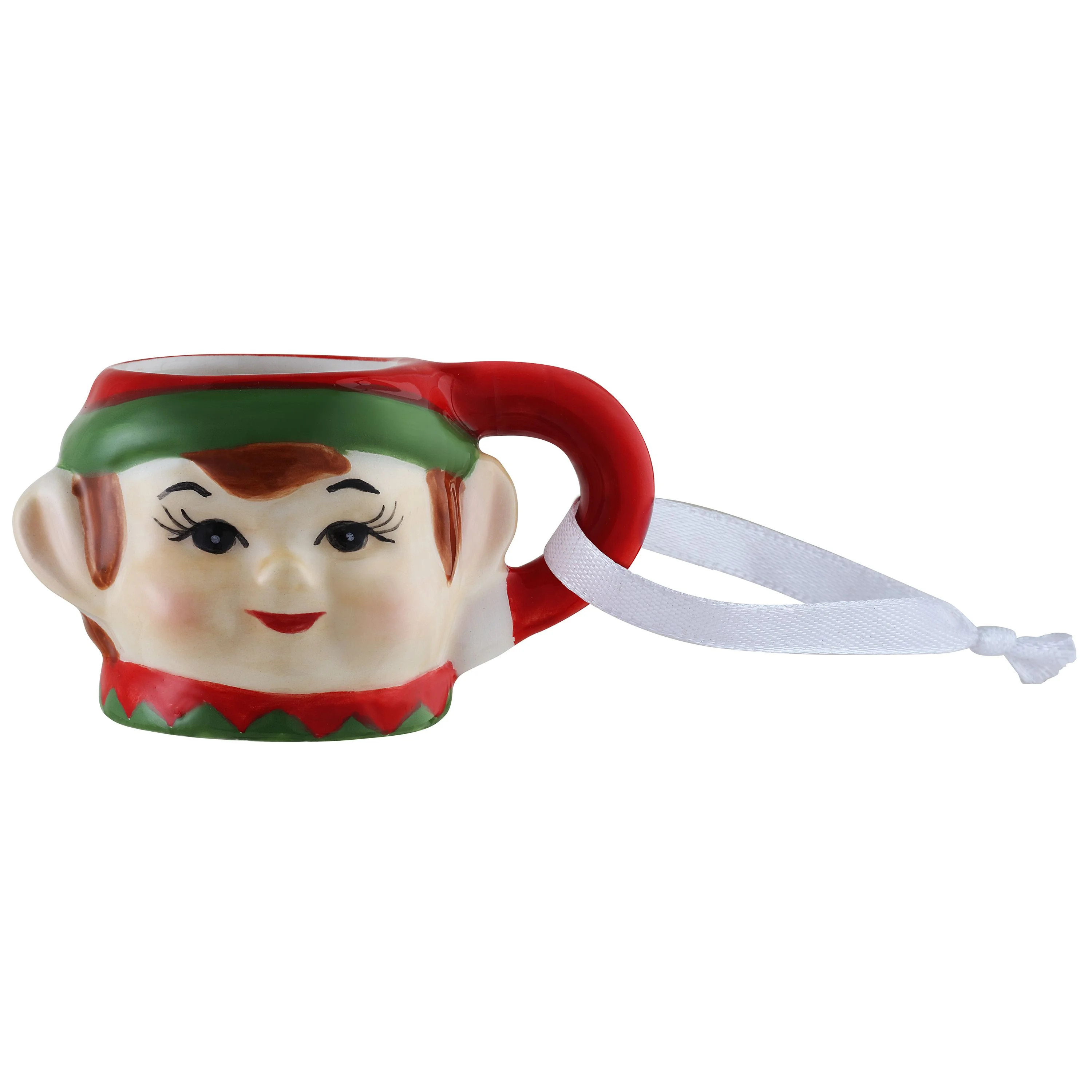 Mr. Christmas 1.5"Miniature Elf Mug Ornament Decoration, Red | Walmart (US)