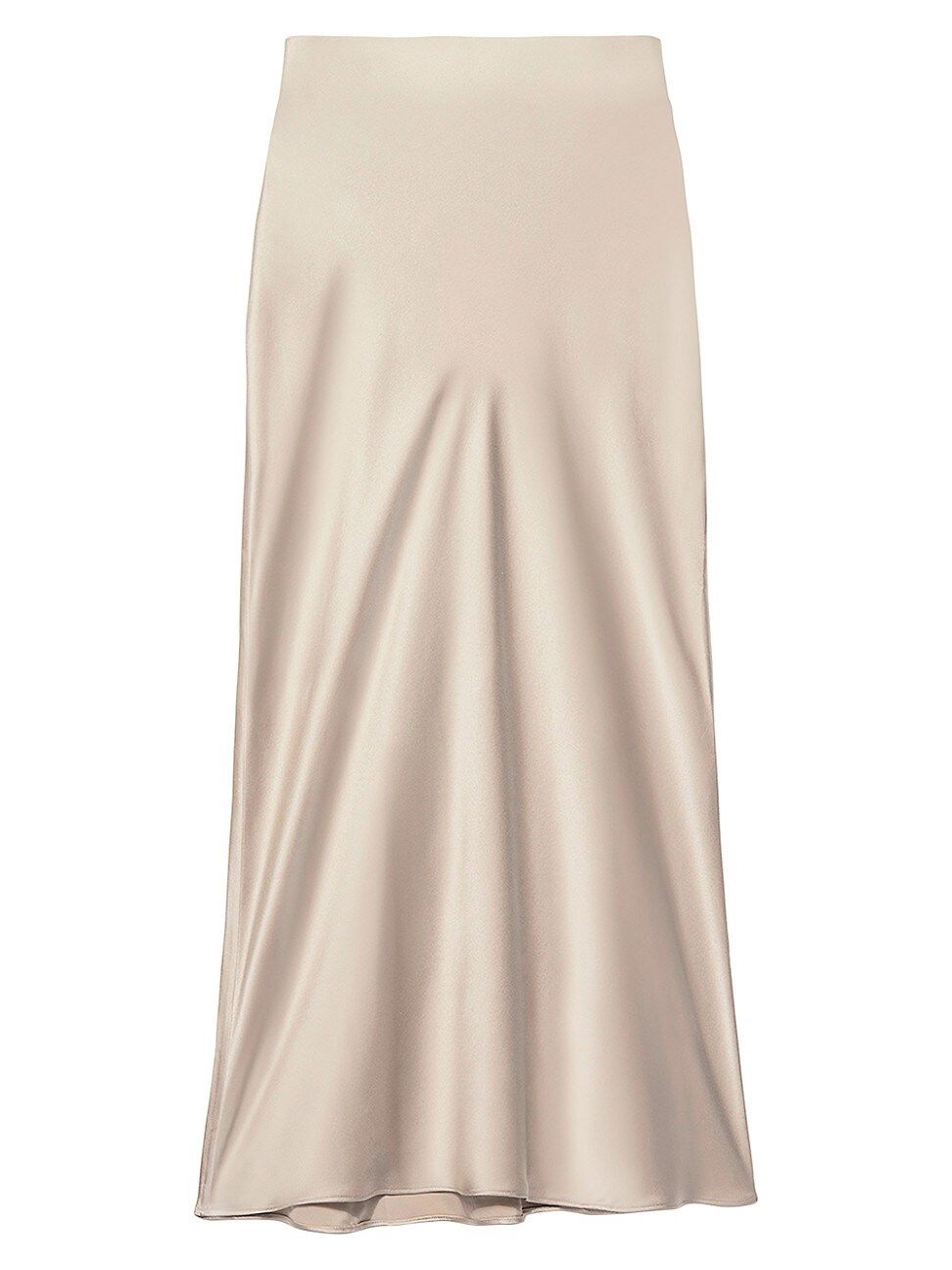 Women's Bias-Cut Silk Midi-Skirt - Khaki Tan - Size XL | Saks Fifth Avenue