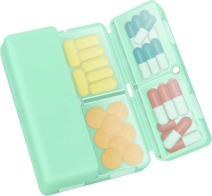 Simpolor 7 Day Pill Box Organiser, Medicine Storage Box, [Folding Design][Large Capacity] Pill Bo... | Amazon (UK)