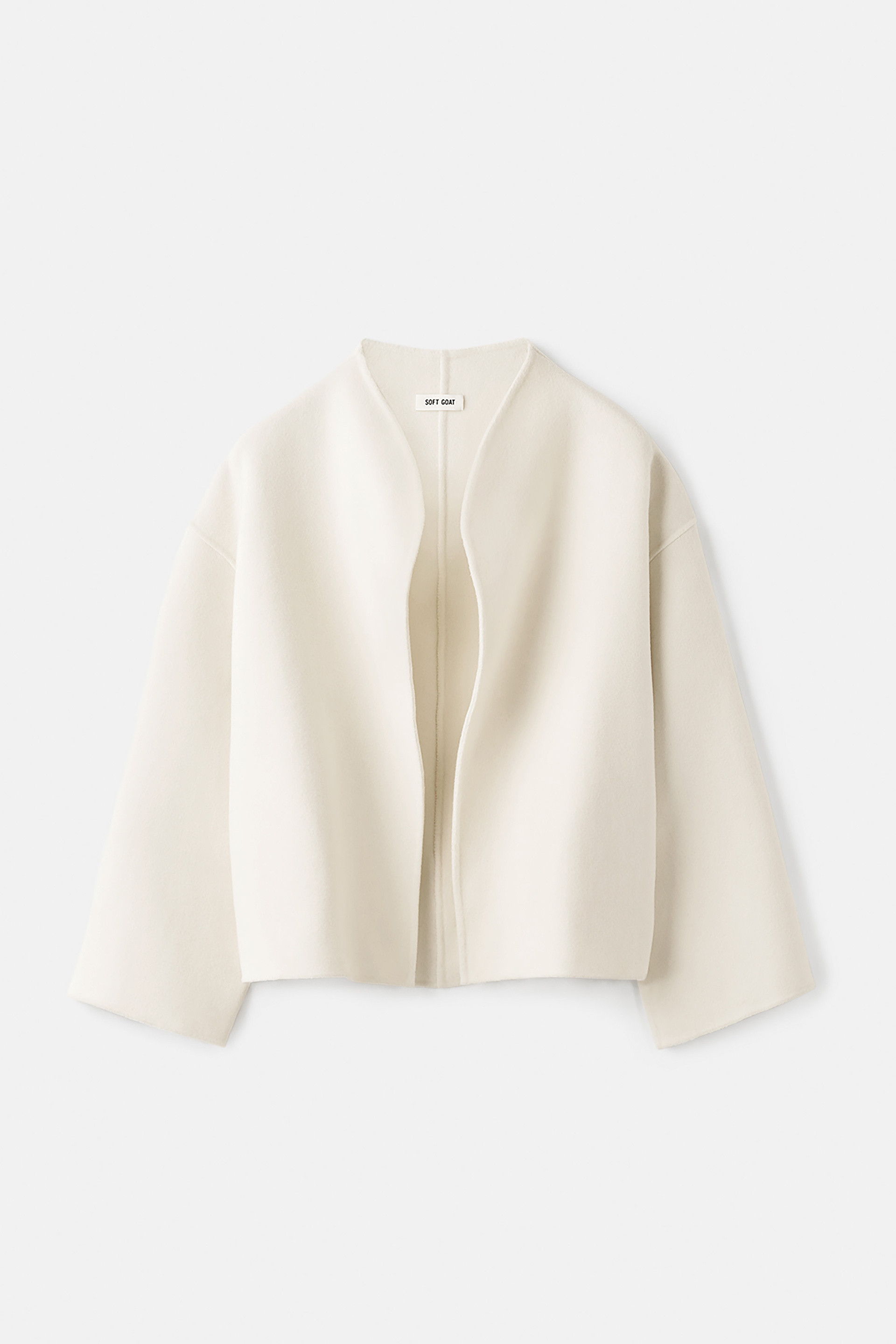 Short jacket - Jackets & Coats - Feather White | Soft Goat | Soft Goat