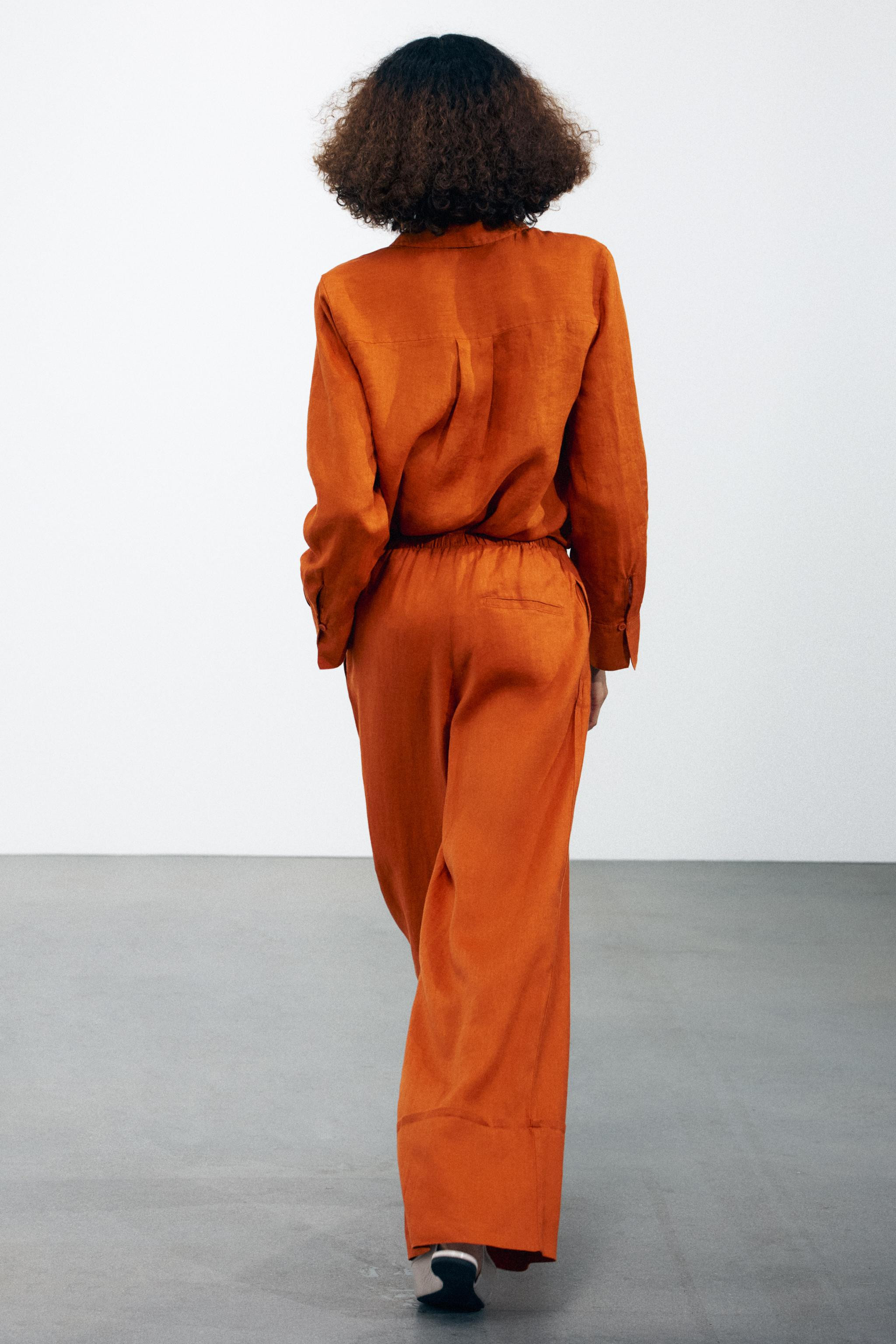 100% LINEN SHIRT ZW COLLECTION | Zara US