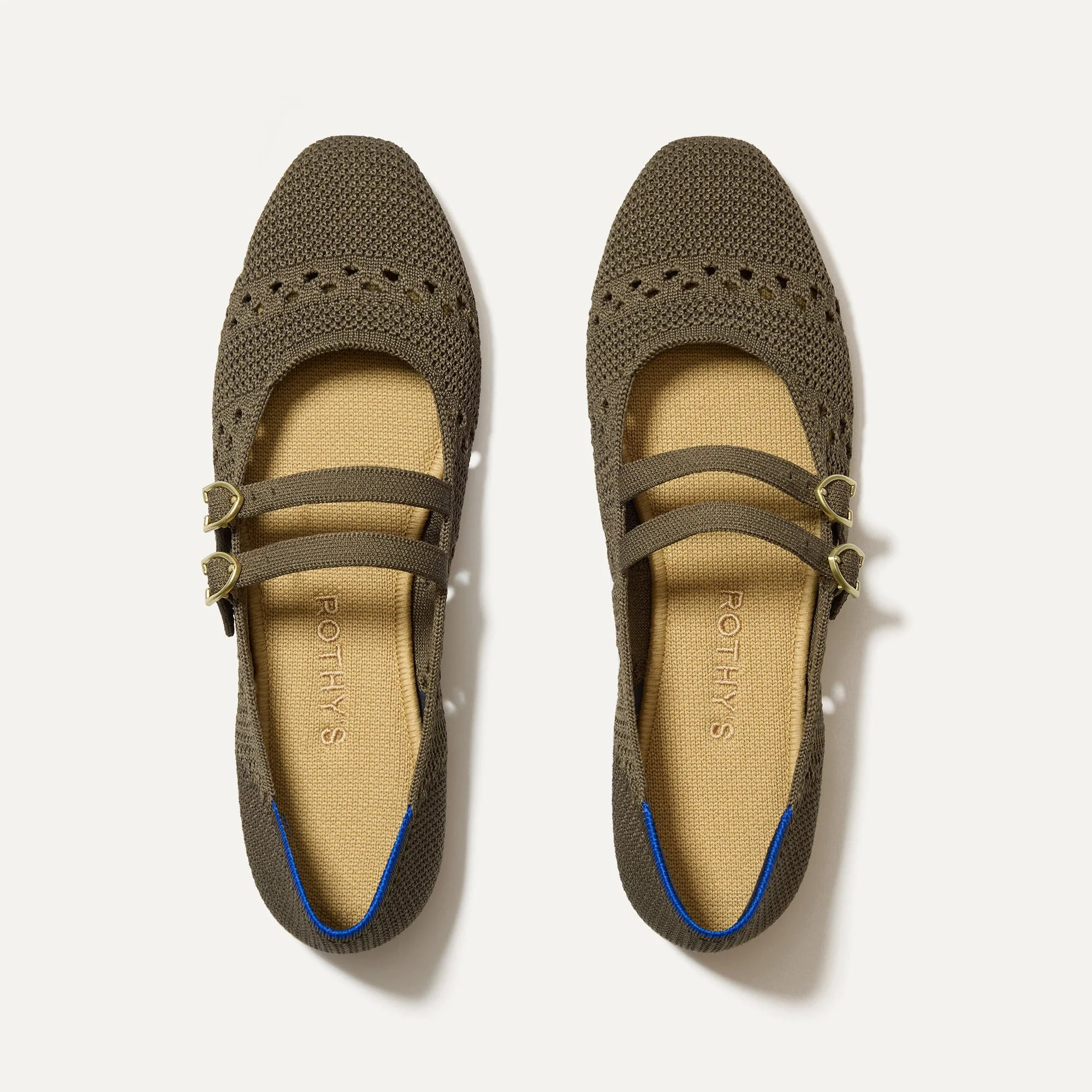 The Double Buckle Mary Jane in Safari Crochet | Rothy's | Rothy's
