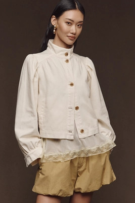 Sanctuary Twill Funnel-Neck Jacket | Anthropologie (US)