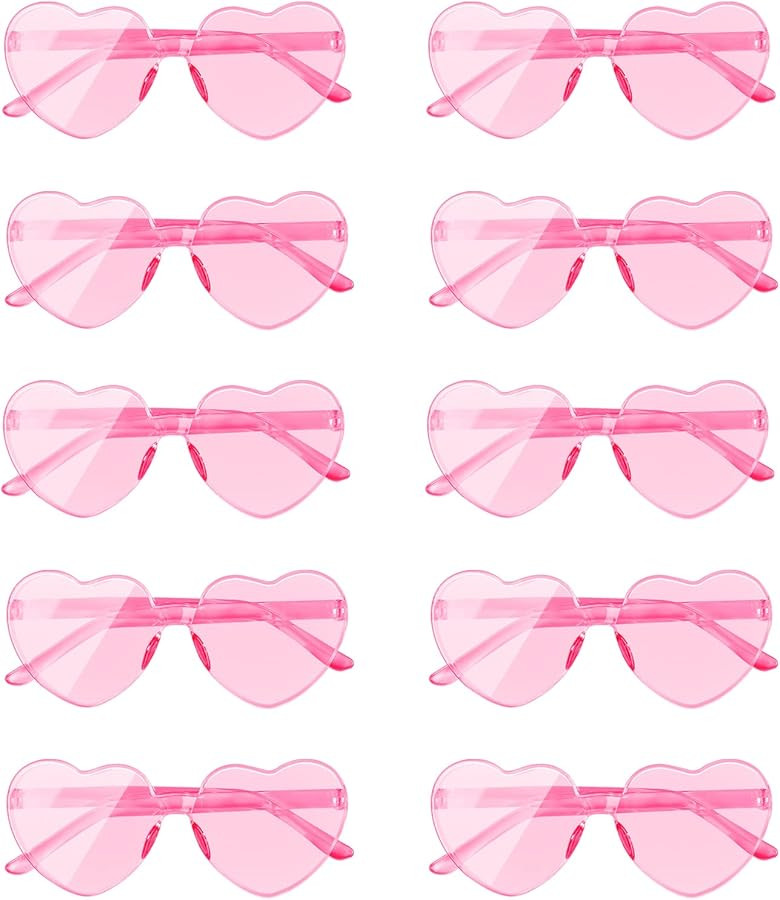 AEAHALY Heart Sunglasses for Women and Kids Rimless Heart Shaped Sunglasses Heart Glasses Bachelo... | Amazon (US)