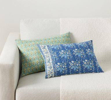 Regan Reversible Printed Lumbar Pillow | Pottery Barn (US)