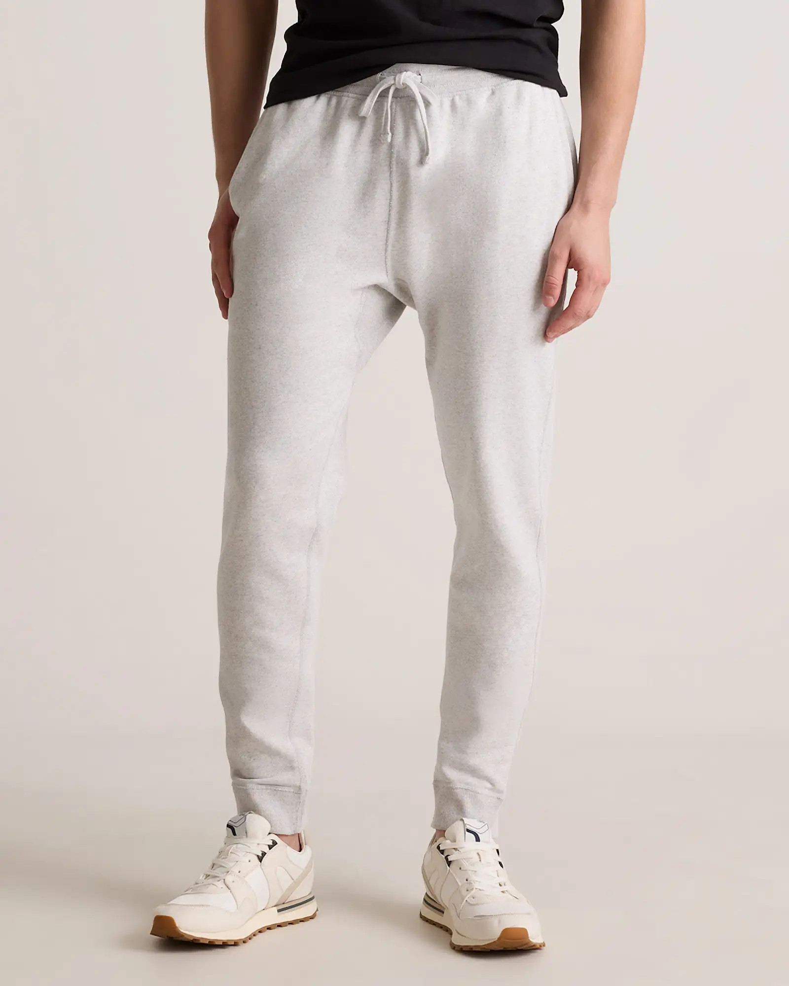 Organic Midweight French Terry Slim Jogger in Light Heather Grey | Quince