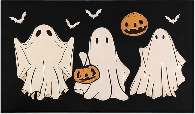 Ghost Halloween Door Mat Outdoor Non-Slip Spooky Front Door Mat Halloween Decorations for Home In... | Amazon (US)