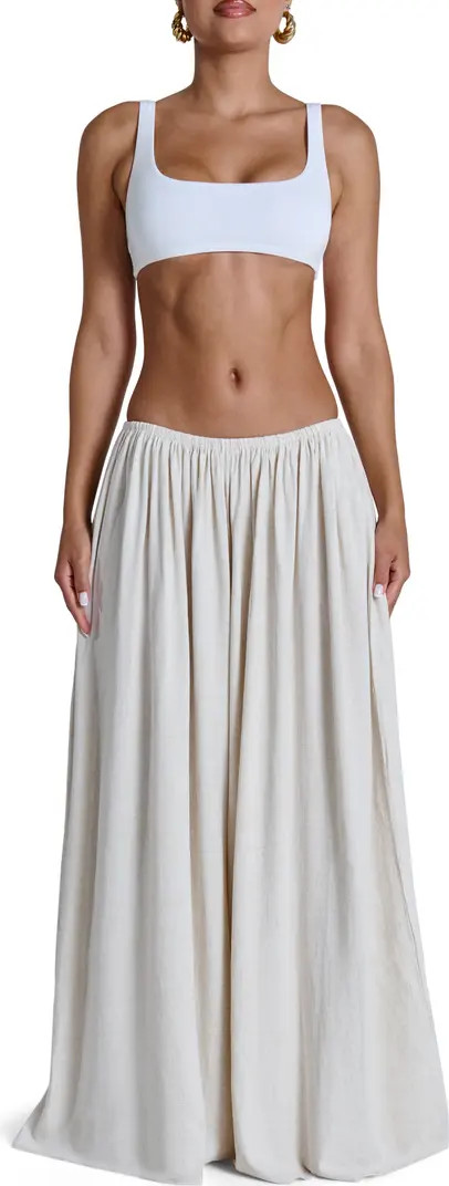 Naked Wardrobe Cotton & Linen WIde Leg Pants | Nordstrom | Nordstrom