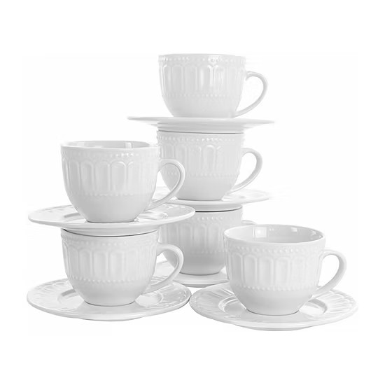 Elama Charlotte 6-pc Mug & Saucer Set | JCPenney