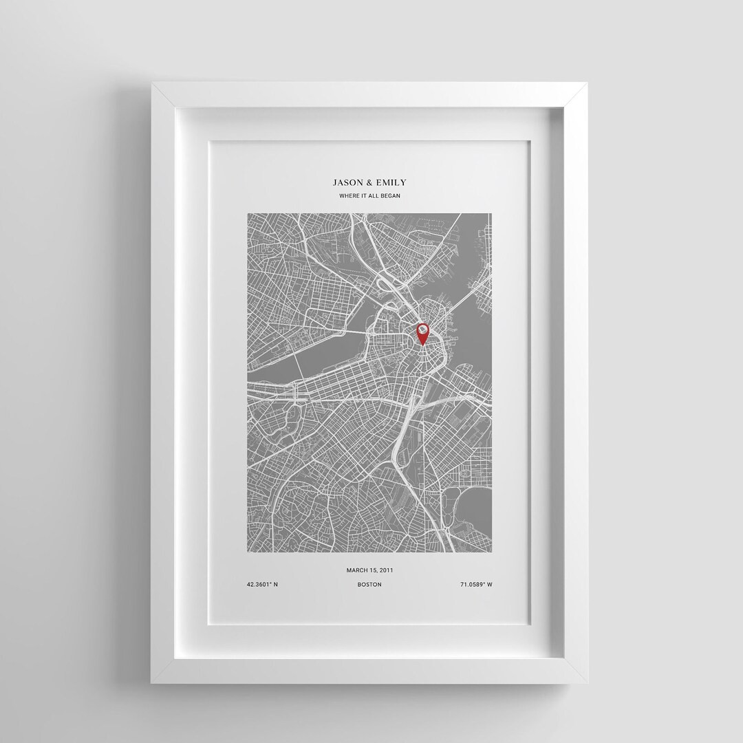Where it all began Map,Where we met,Map pins wall decor,Wall Art Prints,Custom map poster,City Ma... | Etsy (US)