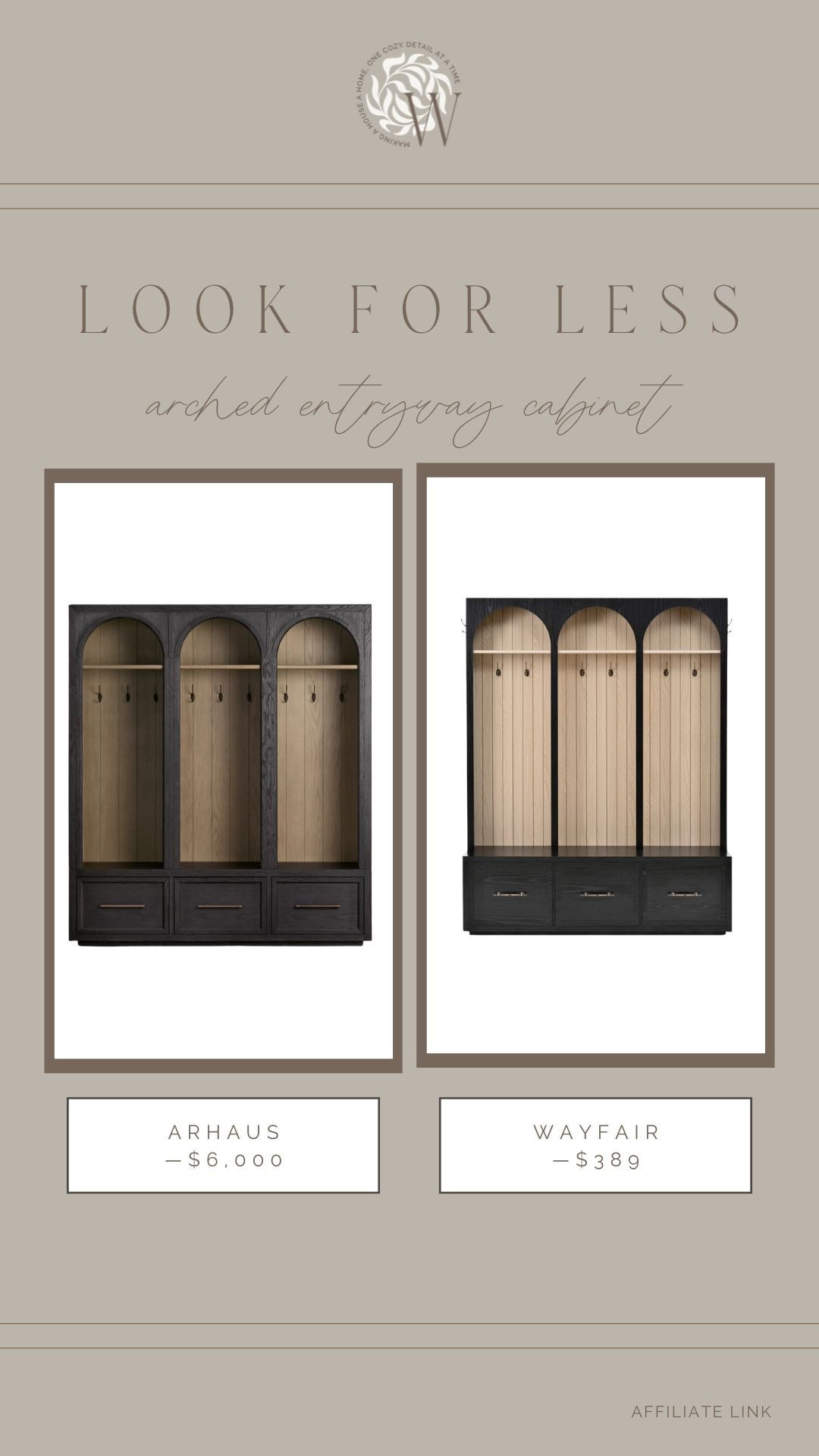 One of my favorite look for less options! If you’re needing a mudroom or entryway storage solution don’t spend your money on this designer option! You can purchase  this Wayfair option that’s identical for a fraction of the price! 

#LTKSaleAlert #LTKHome