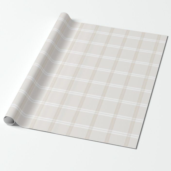 Tartan Plaid Beige & White No. 49 Wrapping Paper | Zazzle.com | Zazzle