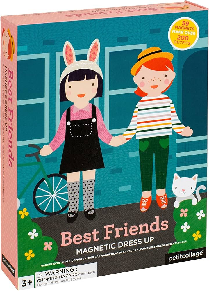 Petit Collage Magnetic Dress Up Best Friends – Magnetic Game Board with Mix and Match Magnetic ... | Amazon (US)