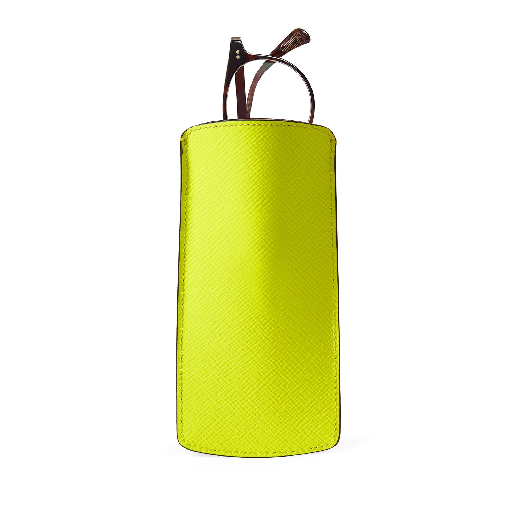 Glasses Case in Panama in neon yellow | Smythson | Smythson