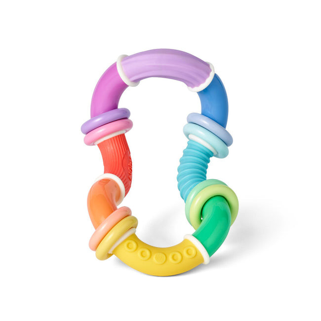 Twista Rattle Teether Toy | Colorful Rings | Nuby (US)