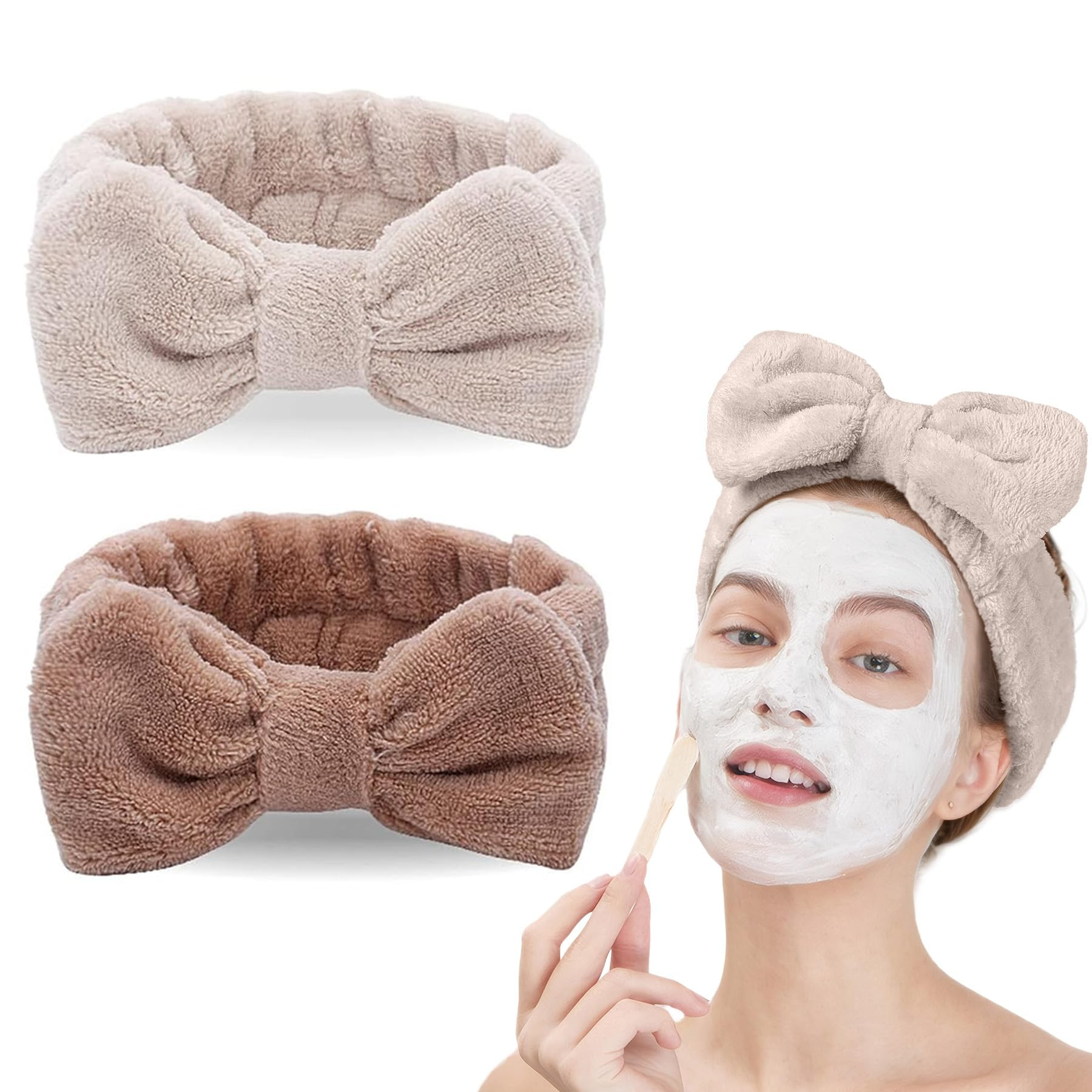 LADES Facial Headband - Terry Cloth Headbands for Face Washing,Skin Care,Makeup,Bow Spa Hair Head... | Amazon (US)