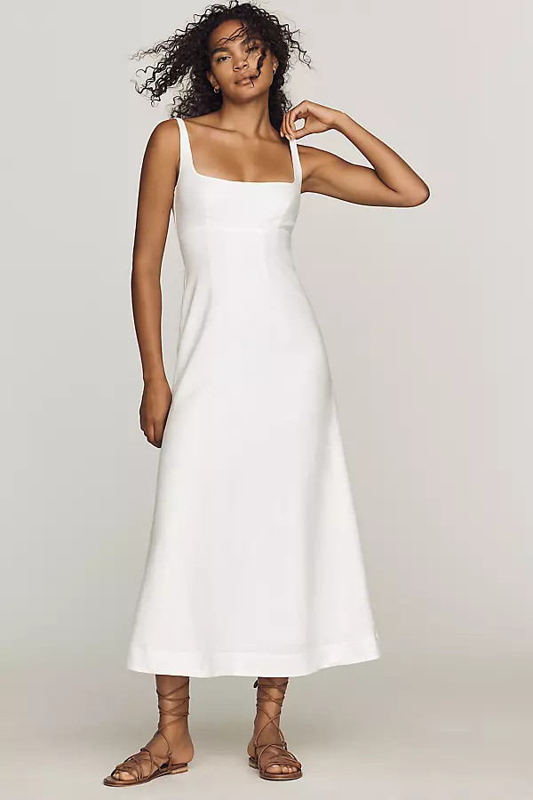 Sabine Linen Midi Dress | Anthropologie (US)
