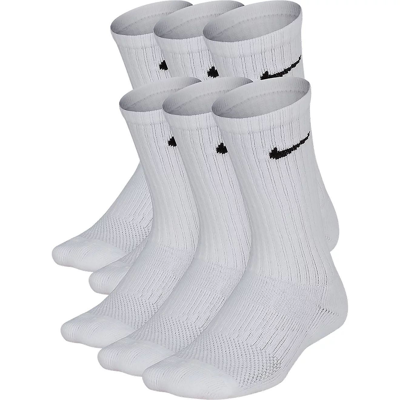 Nike Boys' Performance Cushioned Crew Training Socks 6 Pack | Academy | Academy Sports + Outdoors