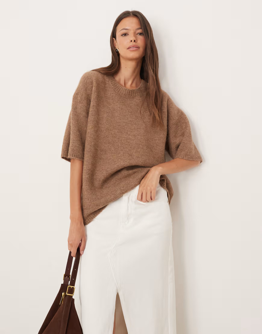 Free People Margot sweater in light brown | ASOS (Global)