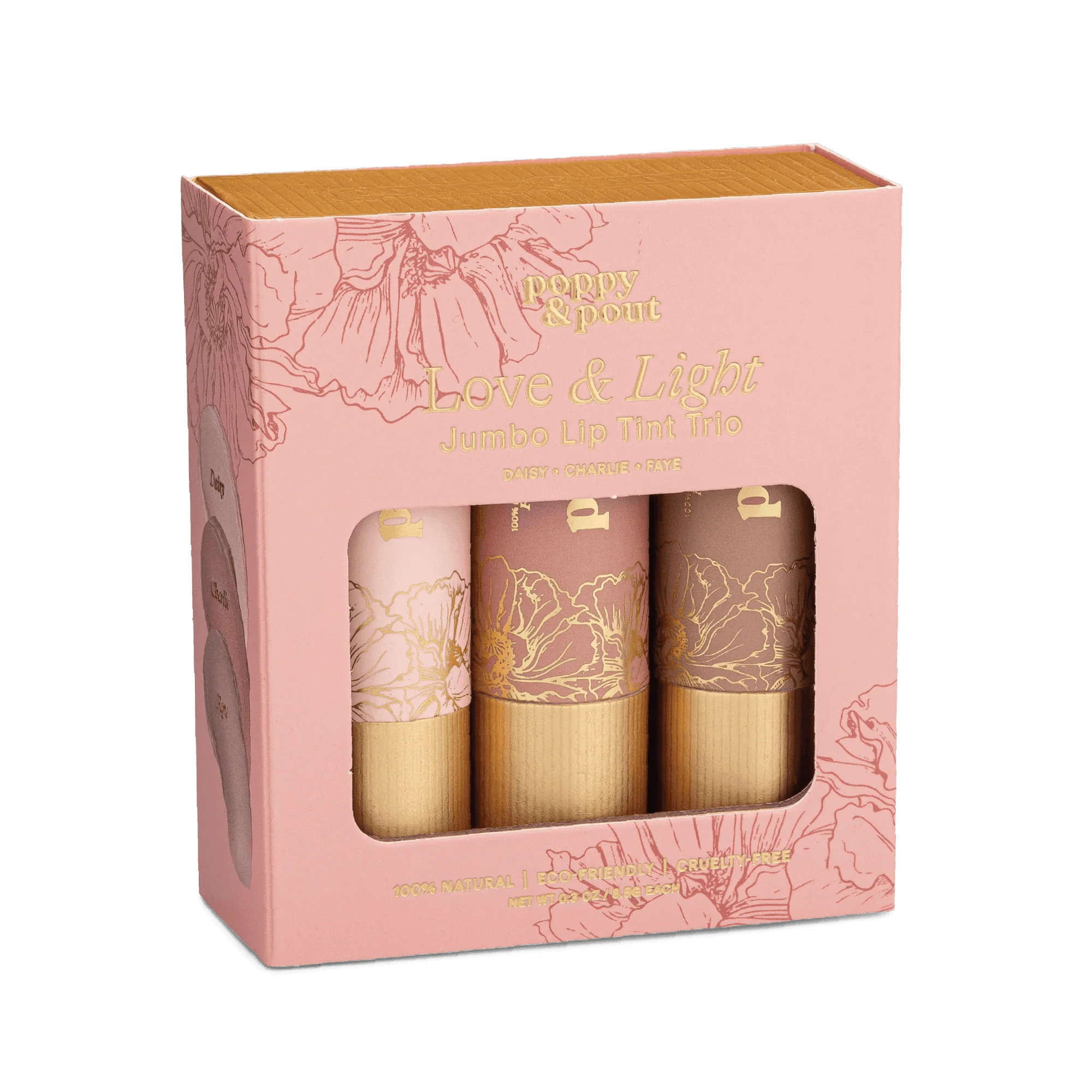Gift Set, Lip Tint Trio, Love & Light | Poppy & Pout
