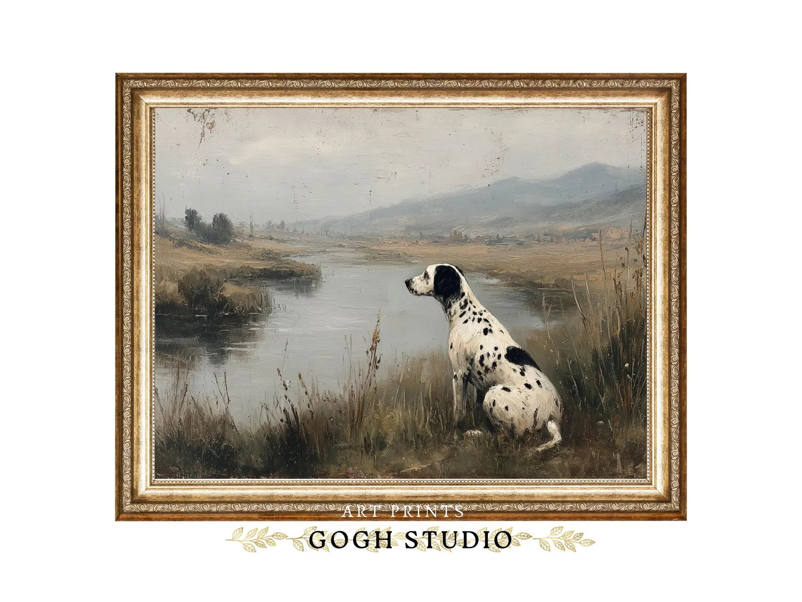 Vintage Dalmatian Painting, Hunting Dog Art (Digital Download) | Etsy (Global)