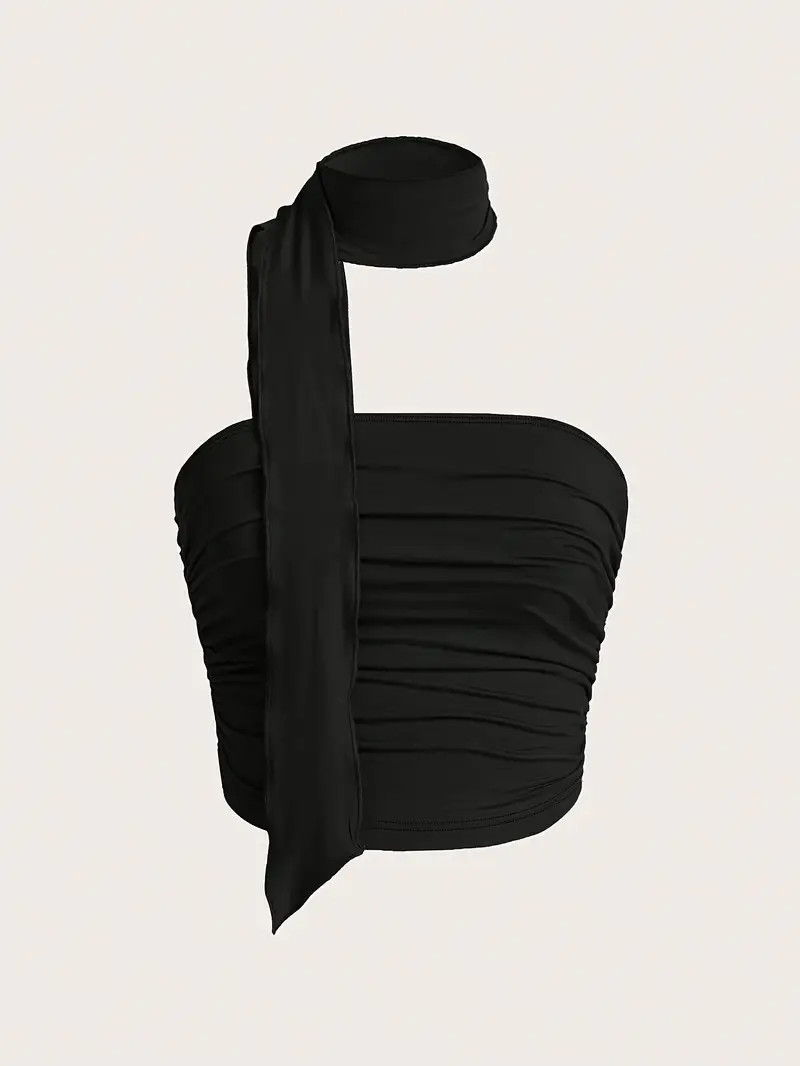Ruched Asymmetrical Tank Top Sexy Sleeveless Top Summer - Temu | Temu Affiliate Program