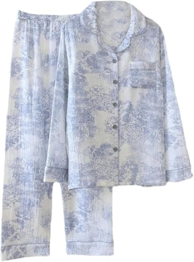 Vhitler Linen Set Coquette Womens Pajamas Set Summer Lounge Sets for Women Old Money Aesthetic | Amazon (CA)