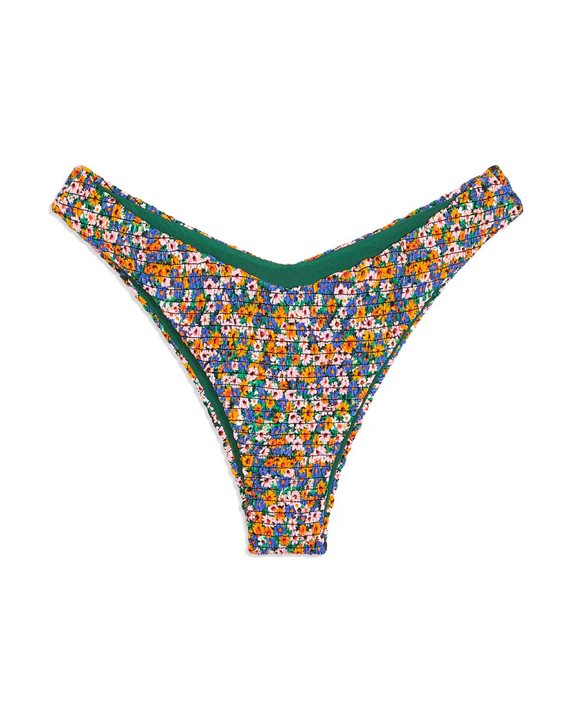 Delilah Smocking Micro Wildflowers Bikini Bottom | We Wore What