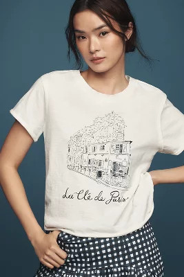 Laura Cruse x Anthropologie Paris Café Graphic Tee | Anthropologie (US)