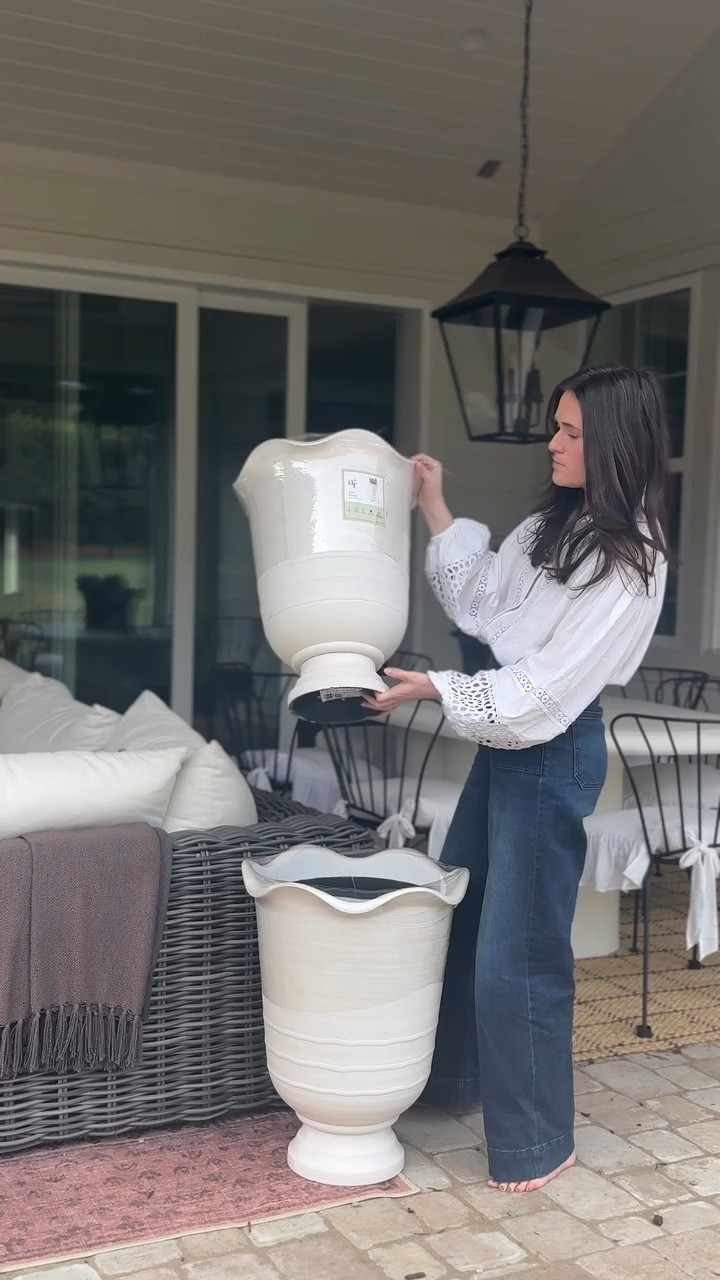 These look concrete and high end but they are actually under $50 and the perfect high end look for less ✨

Comment shop for the link! 

 #lowesfinds #outdoorplanters #outdoorliving #gardening #homedecor