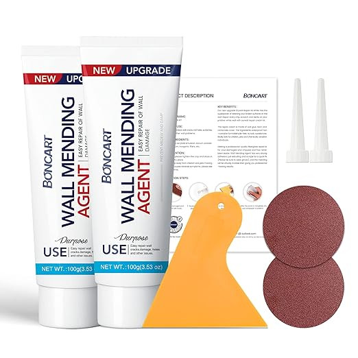 Drywall Repair Kit,2 Pack Wall Mending Agent,Wall Spackle with Scraper, Wall Surface Hole Fill Qu... | Amazon (US)