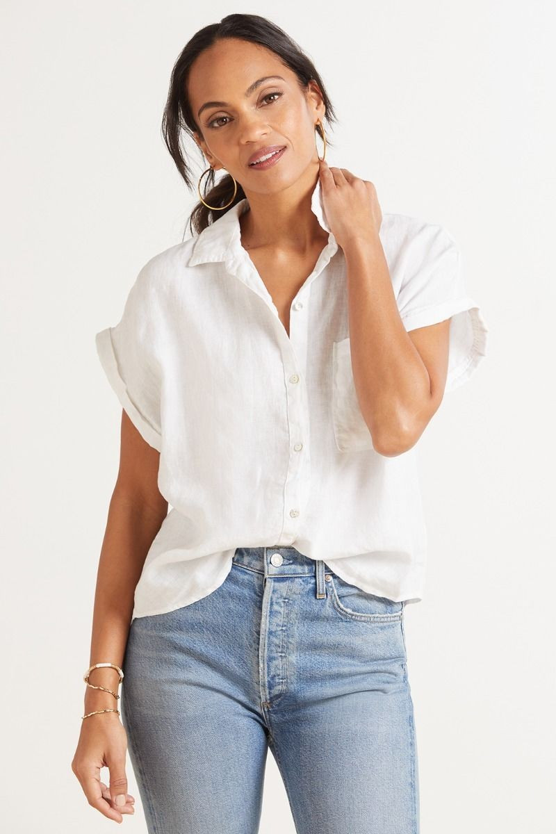 Linen Pocket Button Down | Evereve