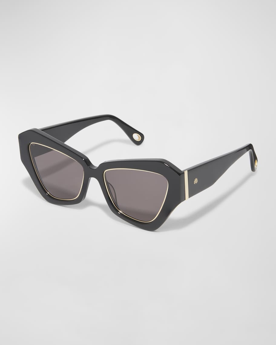 Lele Sadoughi Lara Acetate Wide Cat-Eye Sunglasses | Neiman Marcus