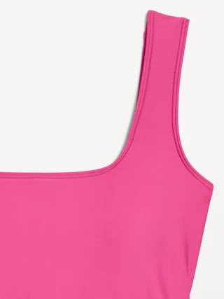 Matte Side-Tie Swim Dress | Old Navy (US)