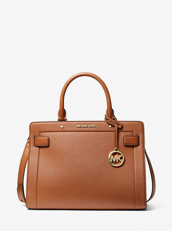 Rayne Medium Saffiano Leather Satchel | Michael Kors US