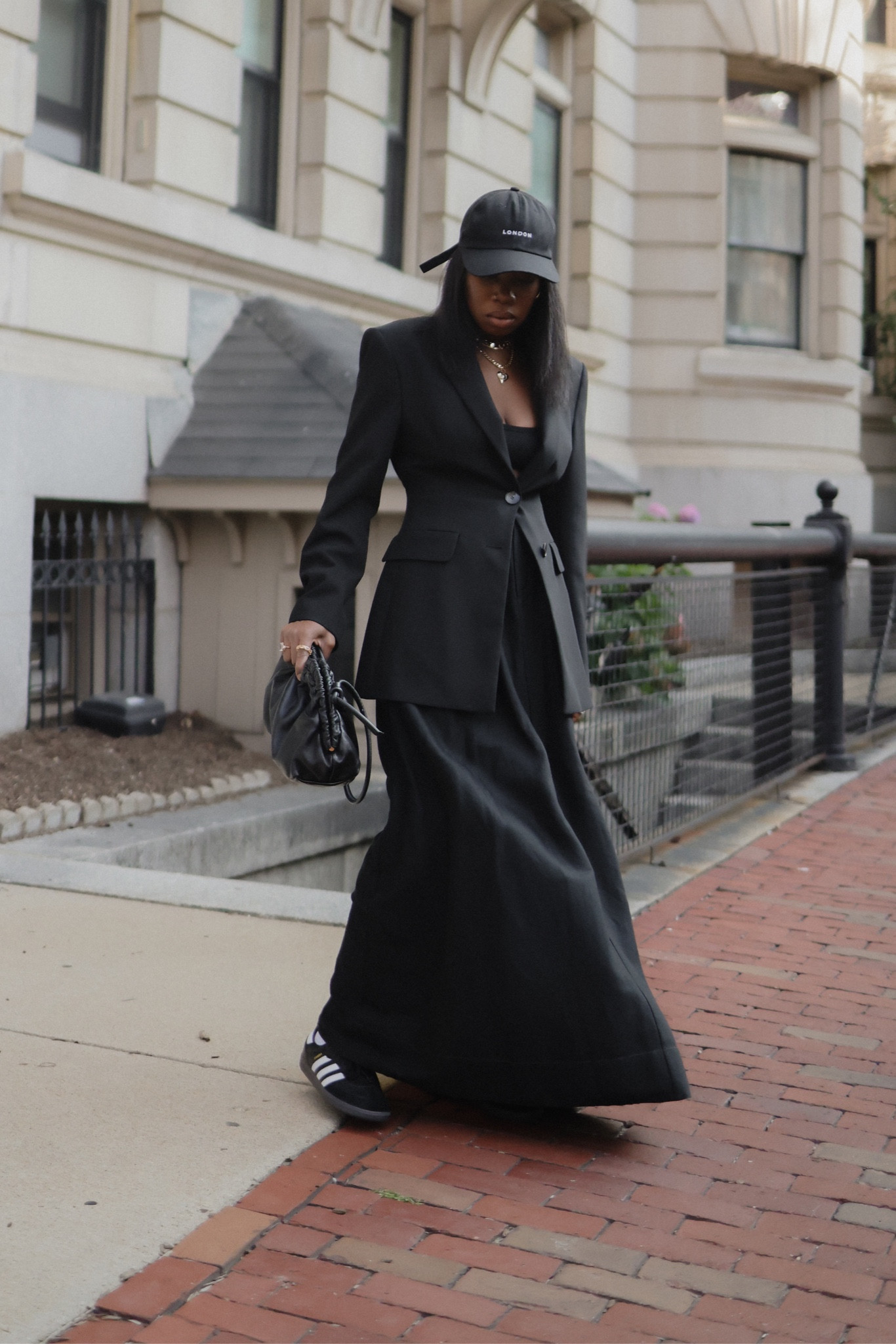 Adidas samba fall outfit black maxi skirt 

#LTKstyletip