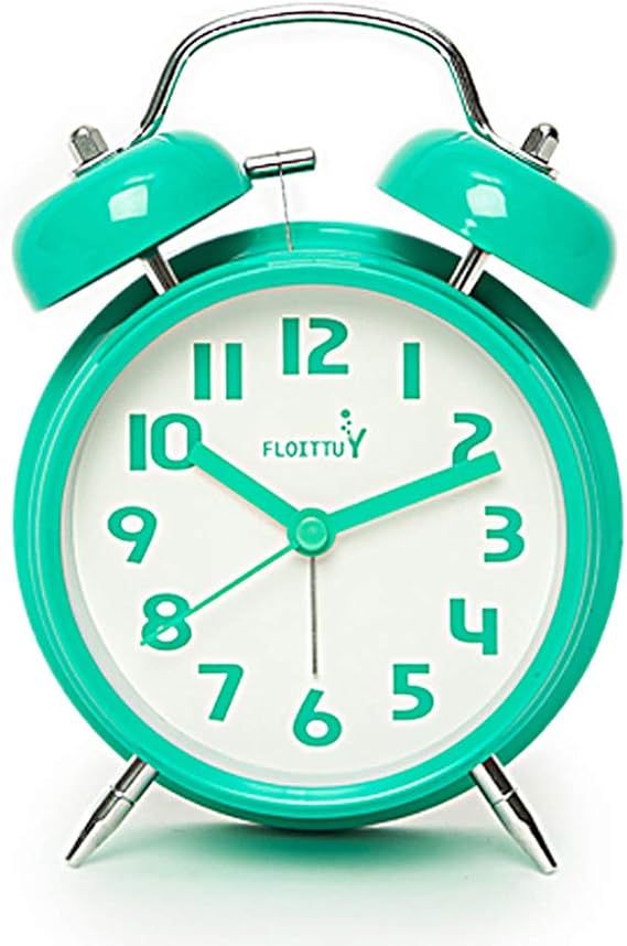 FLOITTUY {Loud Alarm for Deep Sleepers) 4'' Twin Bell Alarm Clock with Backlight for Bedroom and ... | Amazon (US)