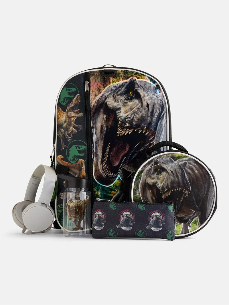 Universal Studios Jurassic World Boys Backpack Set with Lunch Bag, 6 Piece | Walmart (US)