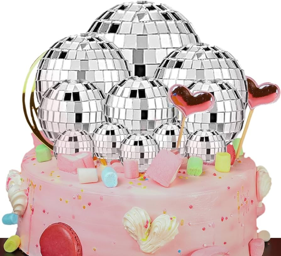 11 Pcs Mirror Disco Ball Disco Ball Disco Balls Cake Decoration Cake Topper 70's Disco Cake Decor... | Amazon (CA)