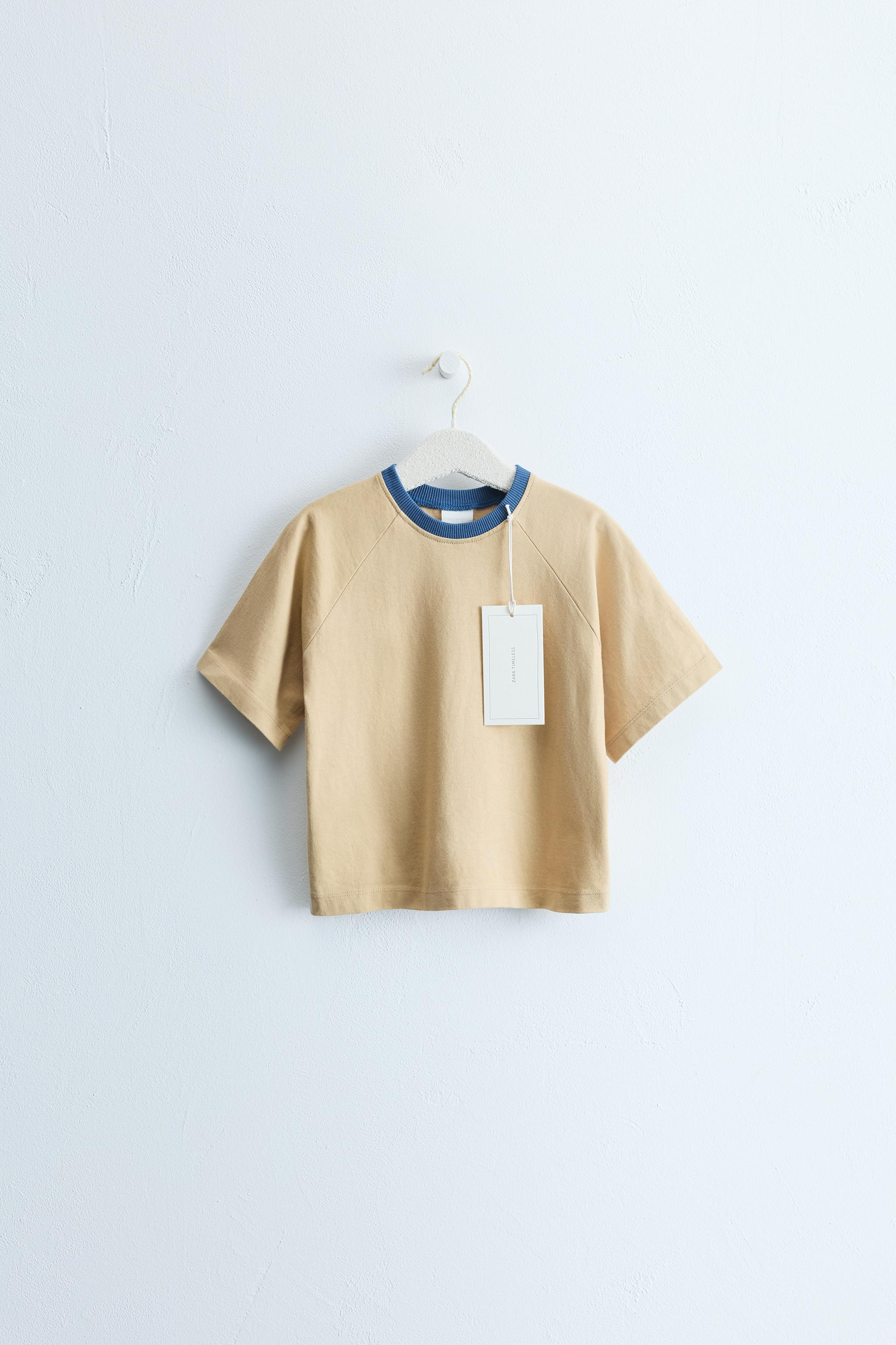 ZARA TIMELESS - CONTRAST PIPING T-SHIRT | Zara US
